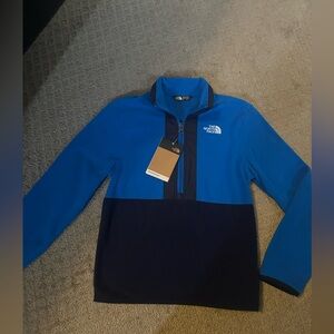 The North Face Youth Blue Fleece Jacket 1/4Zip Medium